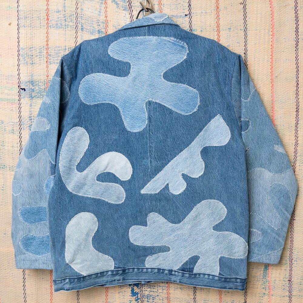 Custom Upcycled Patchwork Denim Jacket - image 2